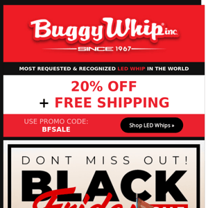 20% OFF BLACK FRIDAY SALE