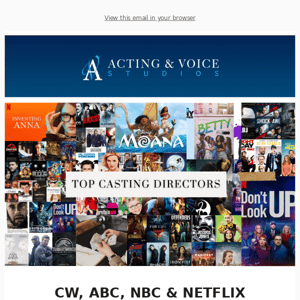 CW, NBC & NETFLIX Casting Directors!