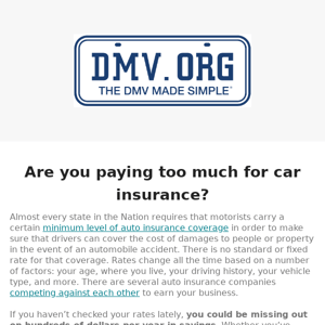 FYI - You're Probably Paying Too Much for Auto Insurance