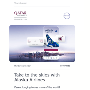 Qatar Airways , spend your Avios on award flights with Alaska Airlines