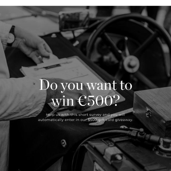 Win 500€ for 5 minutes of your time | @cafeleather