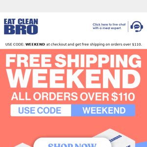 A special offer just for you - Free shipping this weekend!