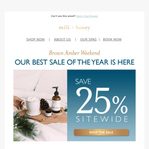 Don't miss 25% off sitewide