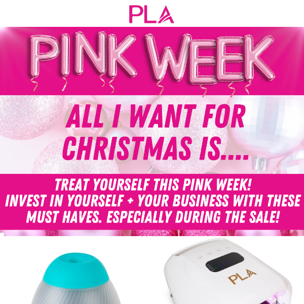 Fulfill your Christmas wish list this Pink Week! 💕