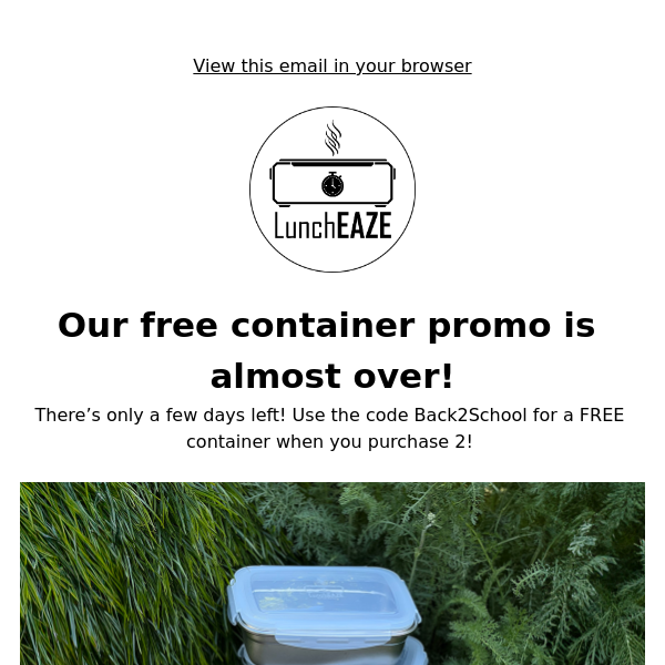 Last chance for free containers!