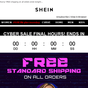 HOURS LEFT TO CYBER: Up to 90% OFF Sitewide!