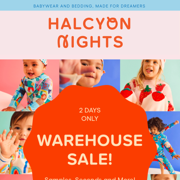 WAREHOUSE SALE! 🌈 SAMPLES, SECONDS & MORE!