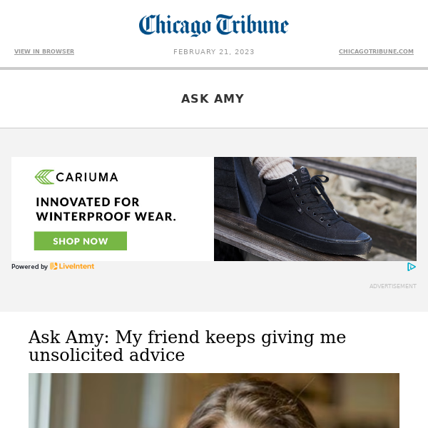 Ask Amy: My friend keeps giving me unsolicited advice