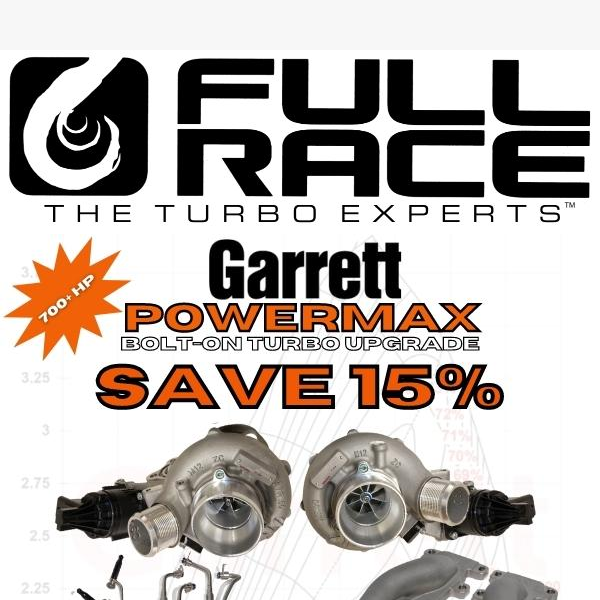 Save $825 on Full-Race 2017+ F150 Garrett PowerMax Turbo Kits