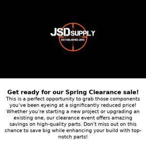 Spring Clearance Sale!