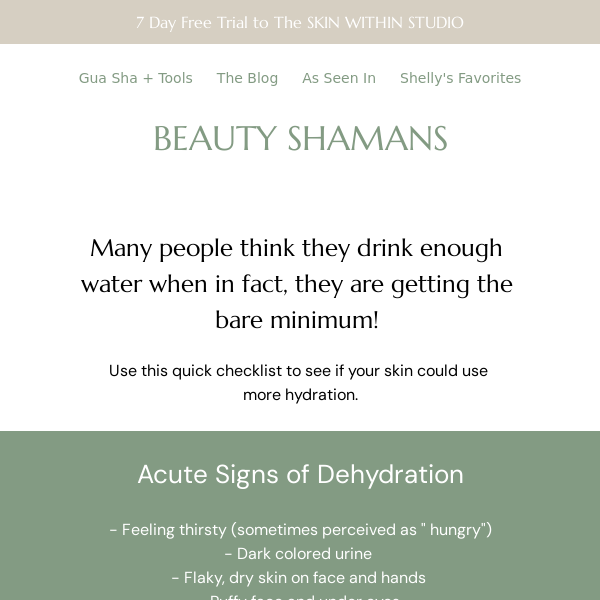 Are You Aging? Or Just Dehydrated?