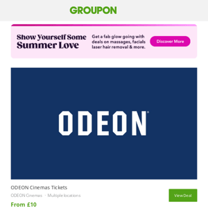🎬 Pay Day Treats! Odeon Tickets from ONLY £4.40 & more