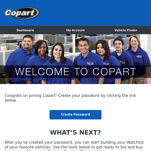 Welcome to Copart! Get Started Today