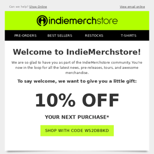 Your 10% off discount code