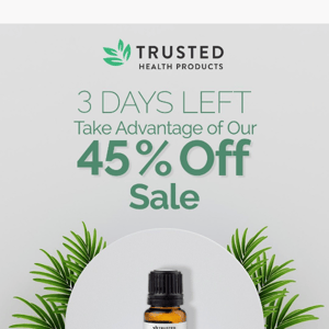 3 days left in 45% OFF sale ending...