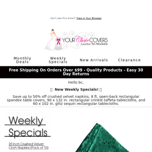 New Weekly Specials - Up to 50% OFF