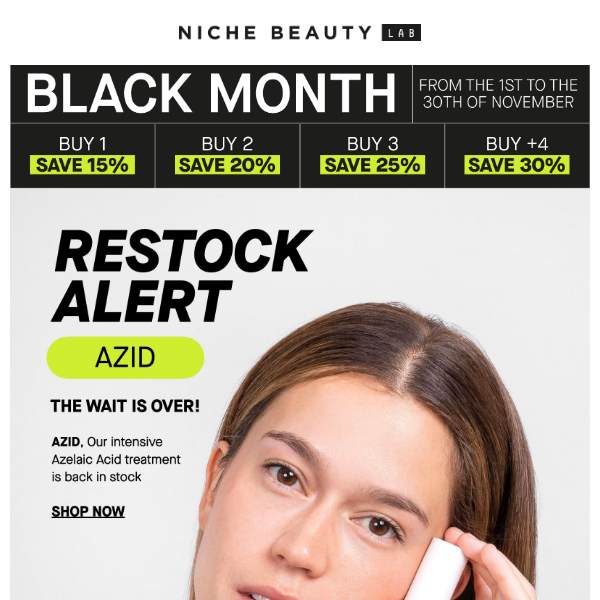 AZID is back! 🎉 30% OFF on everything