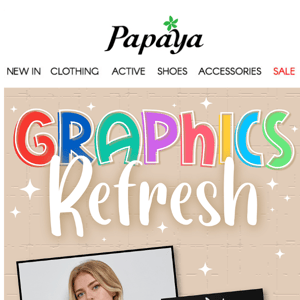 Graphics refresh. Shop at PAPAYA