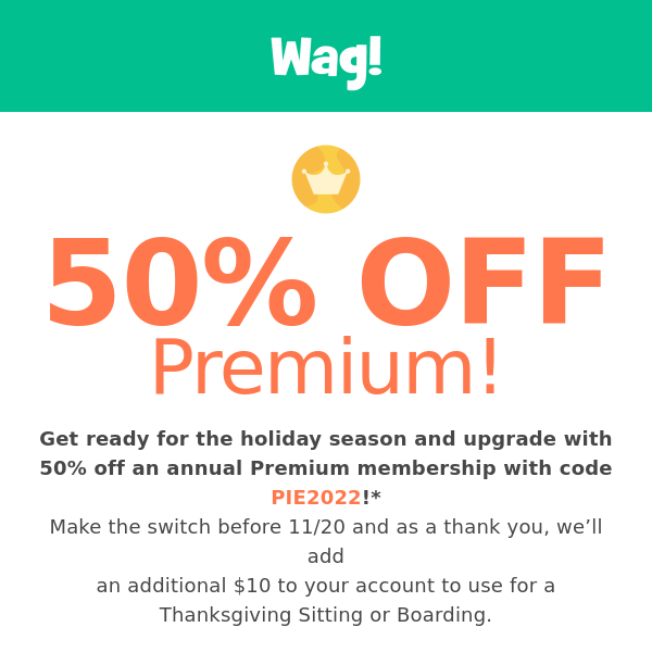 50% off Premium!