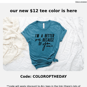 Another day... another $12 tee color released.