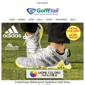 Adidas CodeChaos Waterproof Golf Shoes $65‼️ More Colors & Sizes • Save NOW