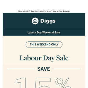 Our Labour Day Weekend Sales Event Starts NOW!