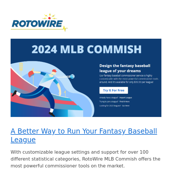 Looking for a better way to run your fantasy baseball league?