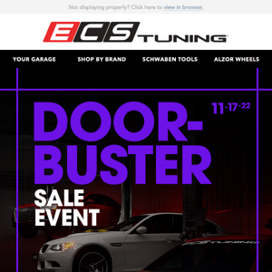 ECS Doorbusters for your Vehicle!