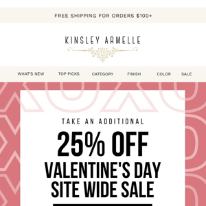 Our VDAY 25% OFF Sale Is Live! ✨