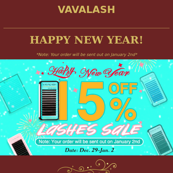 15% OFF New Year's Lashes Sale💥