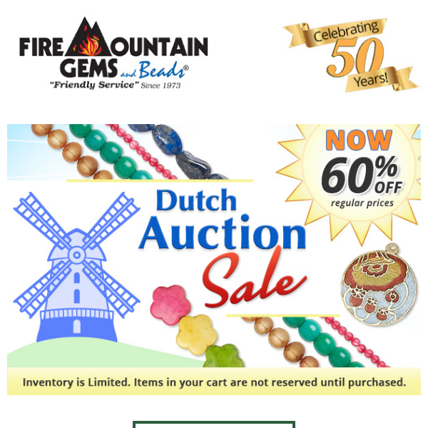 Save More - 60% Off Now in the Dutch Auction SALE