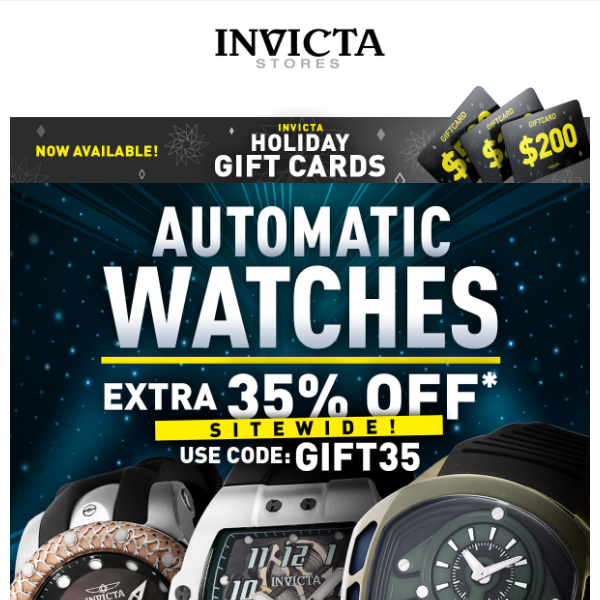 💥CYBER WEEK Special🤖EXTRA 35% OFF Automatic Watches!⌚️