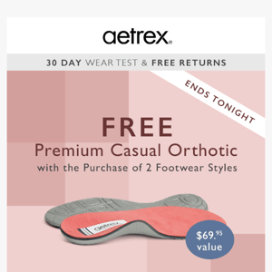 LAST CHANCE for FREE Premium Orthotics 🔔