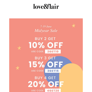Midyear Sale is here: up to 20% off!