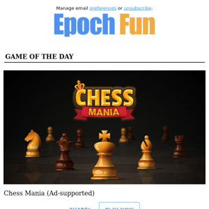 If you are a chess fan, Chess Mania is the perfect game for you! - EPOCH FUN