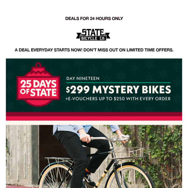 FREE SHIPPING ENDS Today+ $299 & $399 Mystery Bikes ARE BACK!