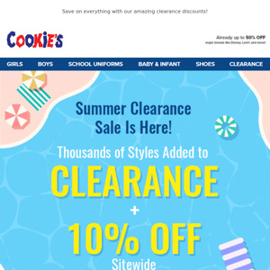 Yay! Our Summer Clearance Sale JUST STARTED!