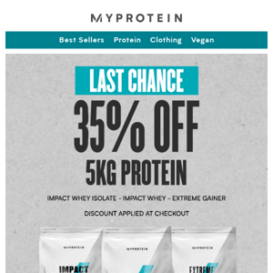 Last Chance, 35% Off ALL 5kg Protein