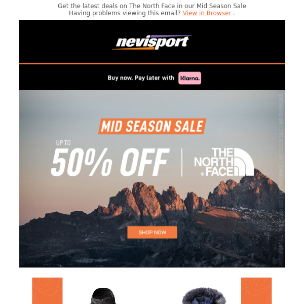 Up to 50% off The North Face | Mid Season Sale