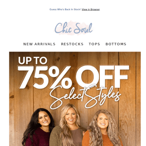 Select Styles Sale | Up to 75% OFF! 😍