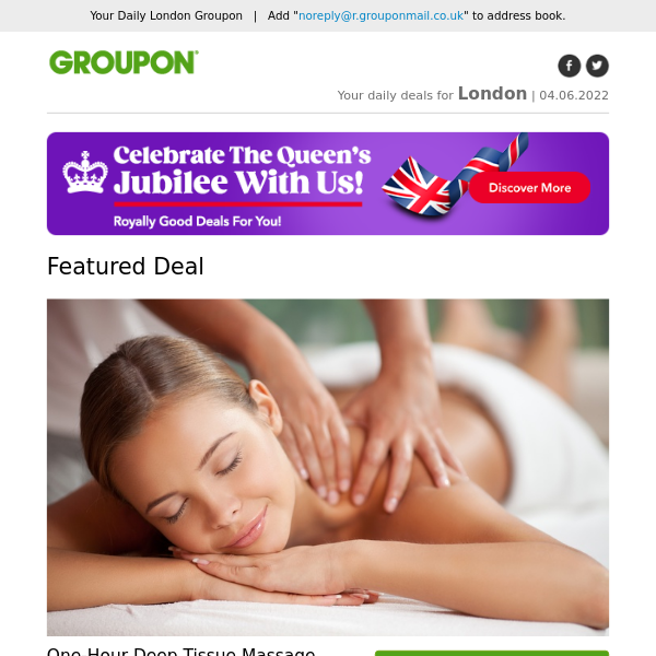 One-Hour Deep Tissue Massage