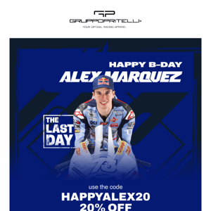 📢LAST CALL! | -20% on all items from Spanish rider Alex Marquez!