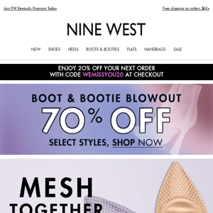 Mesh Yes! Shop the newest trend + 70% OFF BOOT SALE
