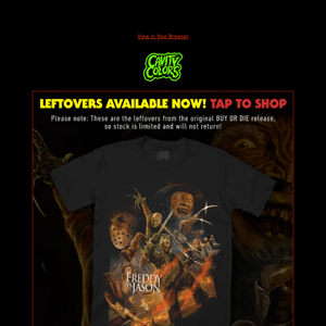 🔥 Freddy vs. Jason leftovers AVAILABLE NOW! 🔥