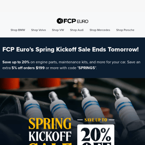 Spring Kickoff Sale Ends Tomorrow: Up To 20% Off + Extra Coupon Savings Expiring!
