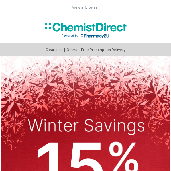 Winter savings | 15% OFF ❄️