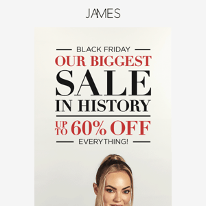 OUR BIGGEST SALE IN HISTORY