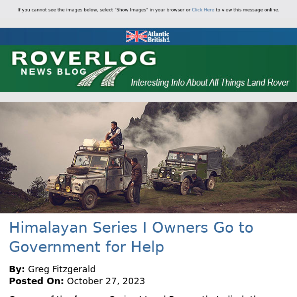ROVERLOG Issue 287 - The Latest In Land Rover News From Atlantic British Ltd.