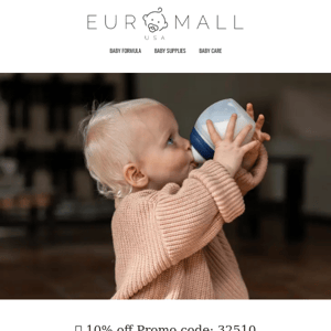 🍼Euromallusa 10% off weekend sale end today!  (Promo code: 32510)