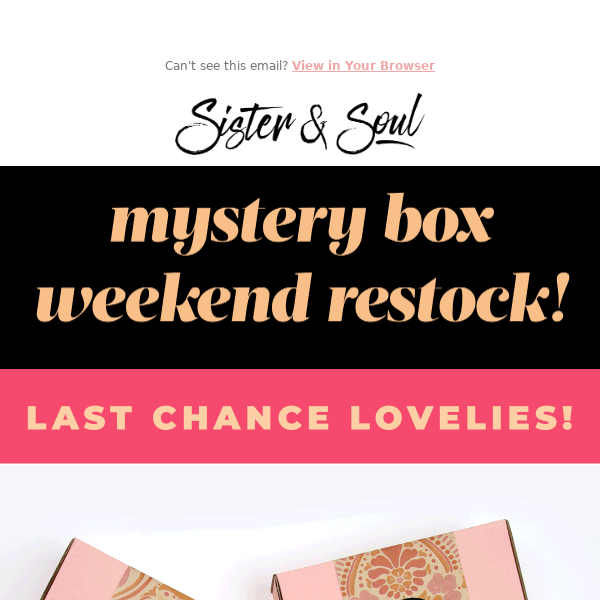 Mystery Box 🎁 Weekend Restock!! Woohoo 🎉